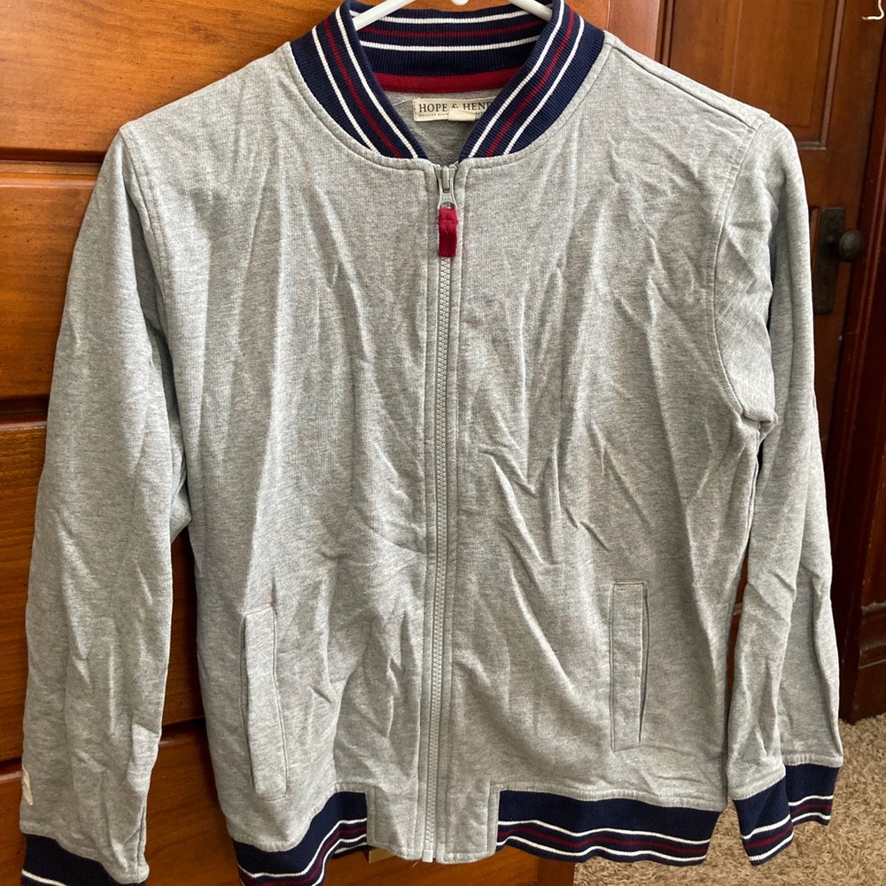 Boys’ Grey Jersey Lightweight Bomber Jacket